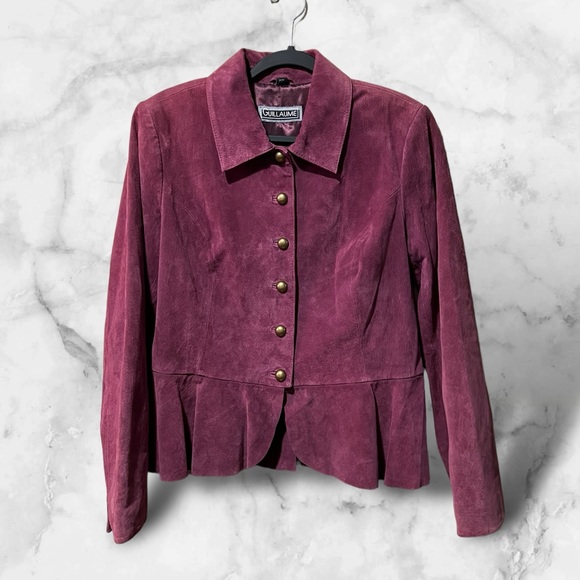 Guillaume Vintage Plum Genuine Leather Jacket - Picture 7 of 14